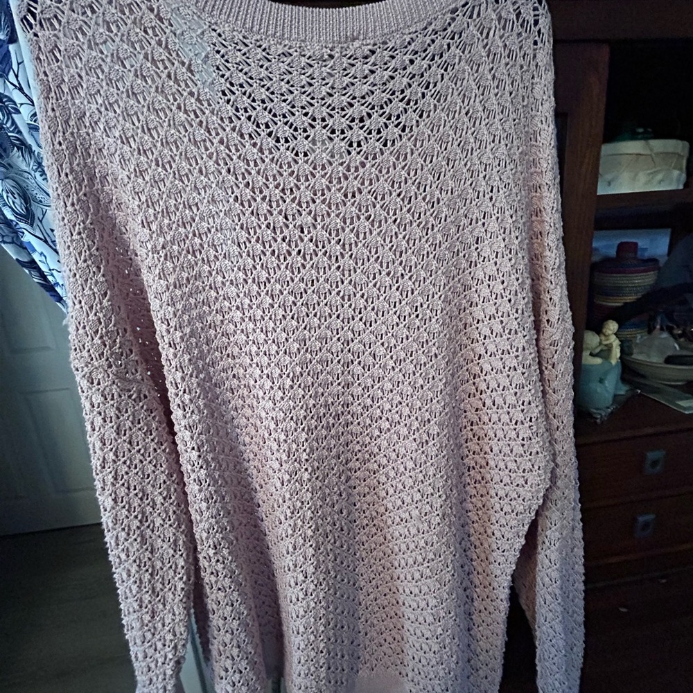 Women's Pink Knit Sweater size 4X - Picture 2 of 4